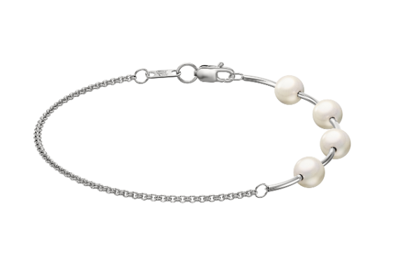 Браслет из серебра с жемчугом